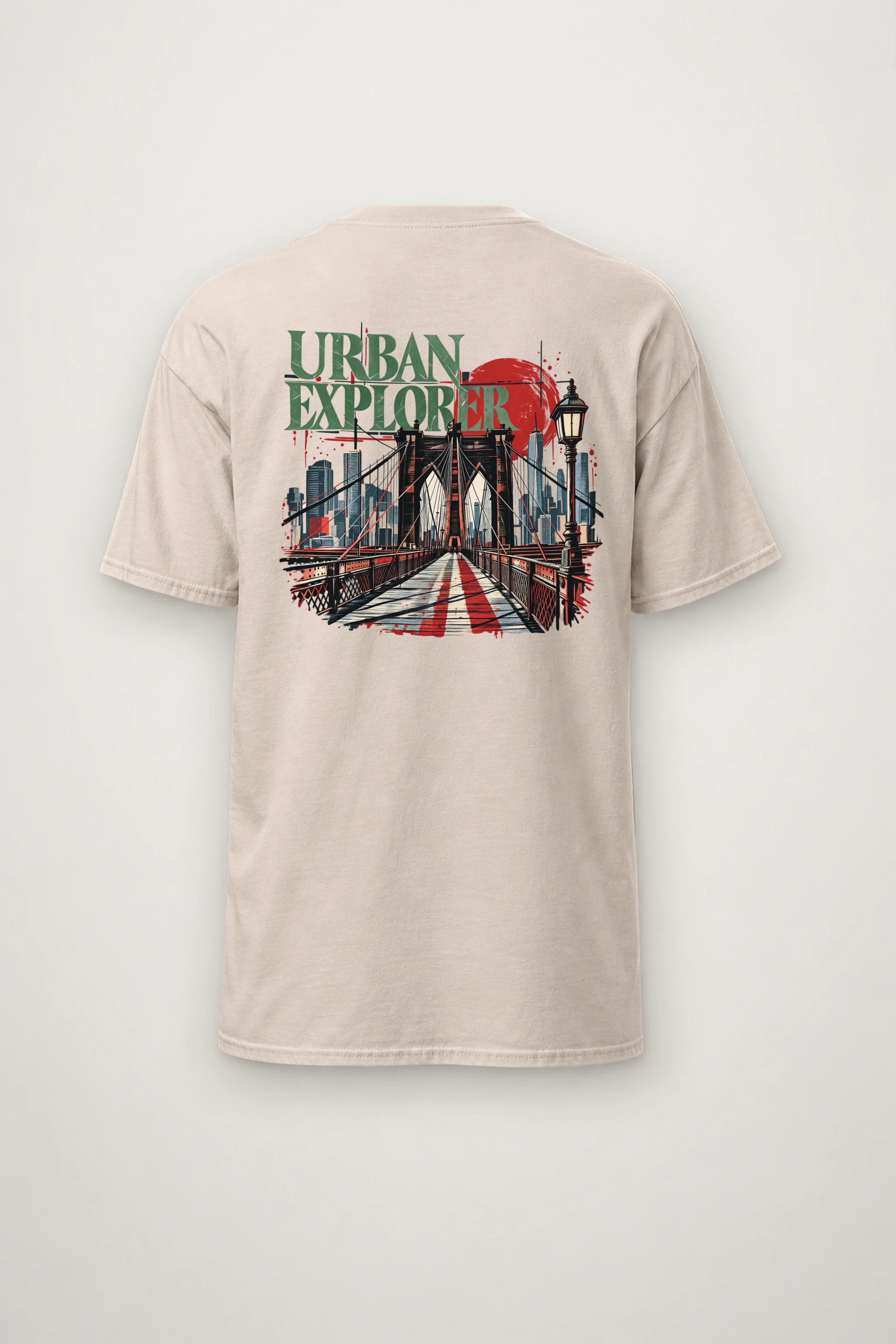 "Bridge Walkway Sun" Heavyweight Unisex Crewneck T-shirt