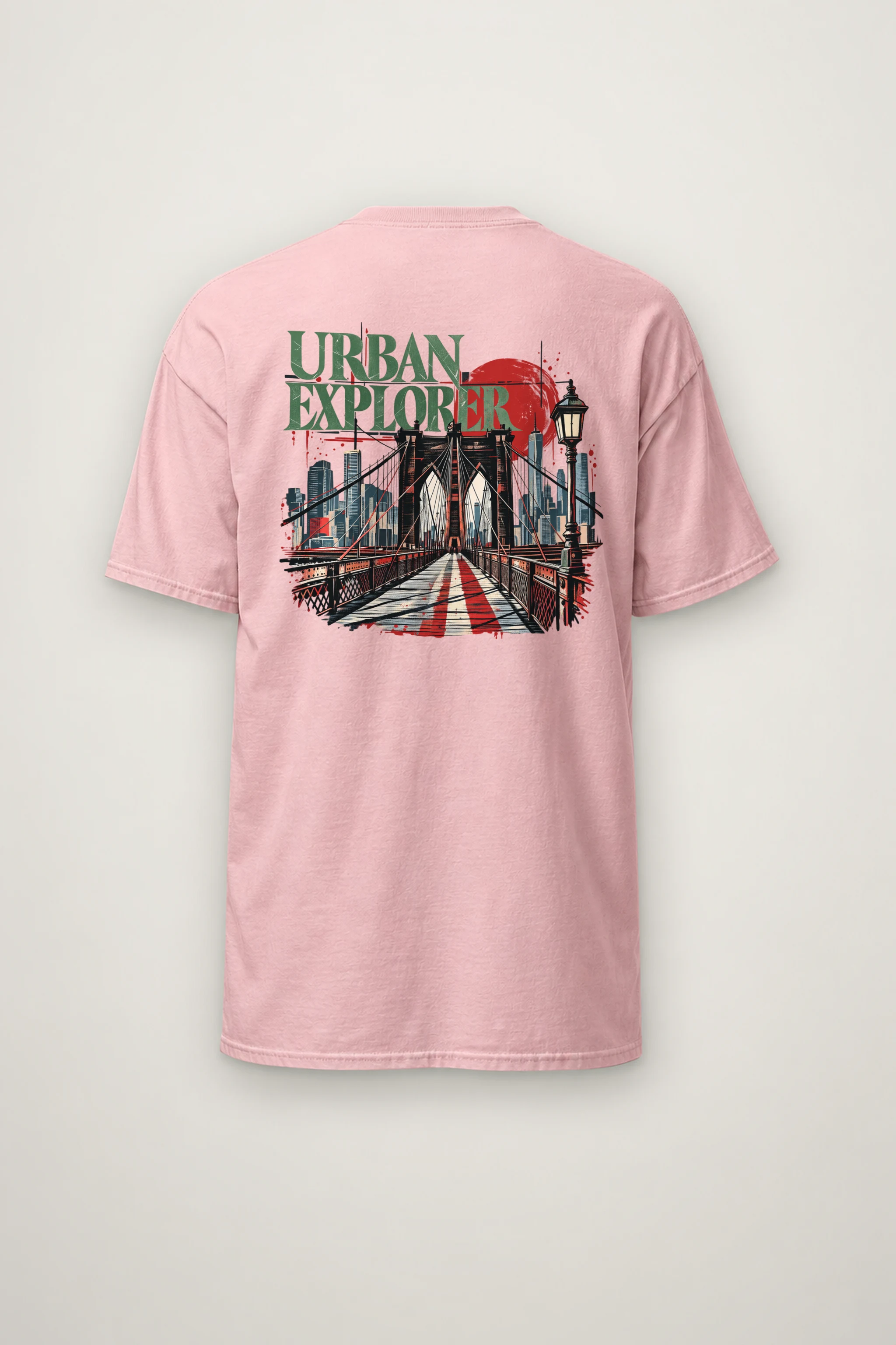 "Bridge Walkway Sun" Heavyweight Unisex Crewneck T-shirt