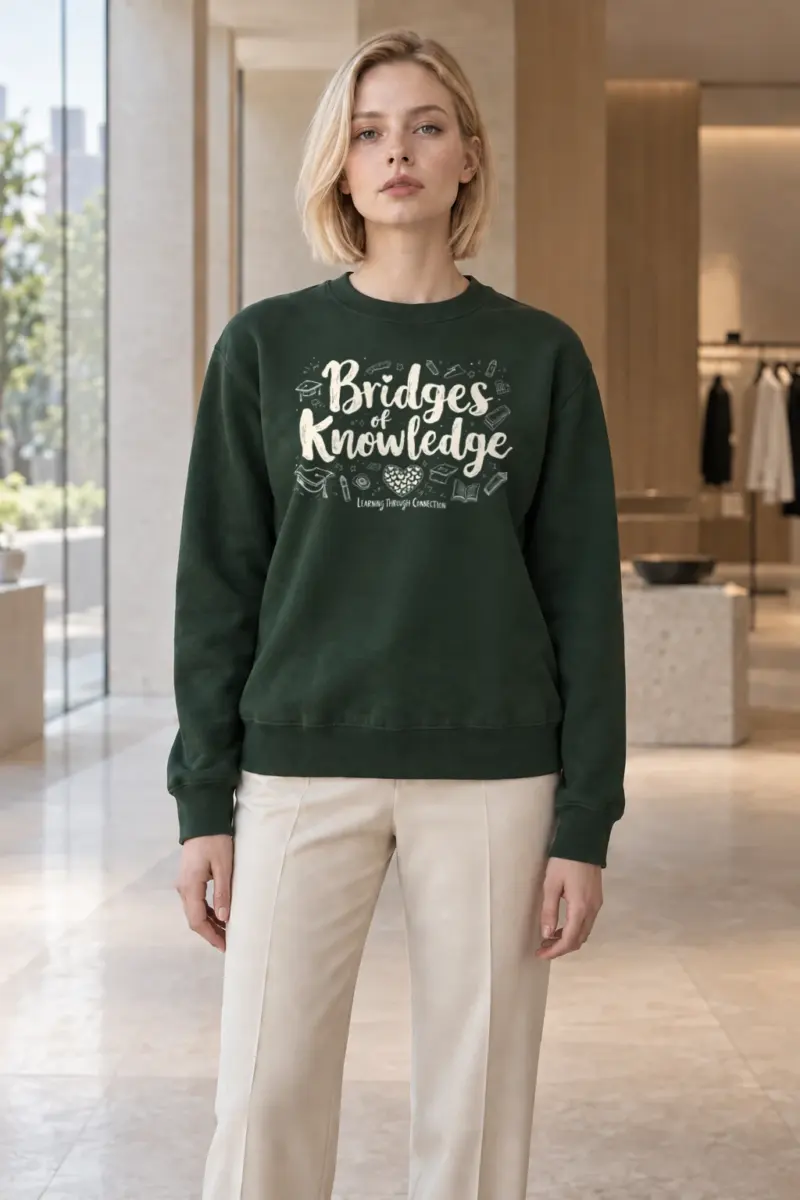 "Bridges Of Knowledge" Heavy Blend Unisex Crewneck Sweatshirt | Gildan 18000