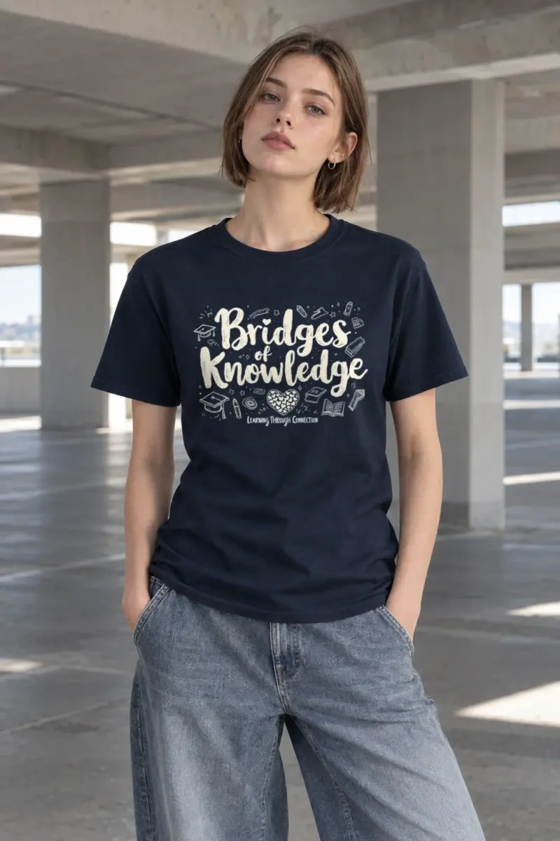 "Bridges Of Knowledge" Heavyweight Unisex Crewneck T-shirt