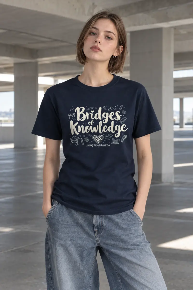 "Bridges Of Knowledge" Heavyweight Unisex Crewneck T-shirt