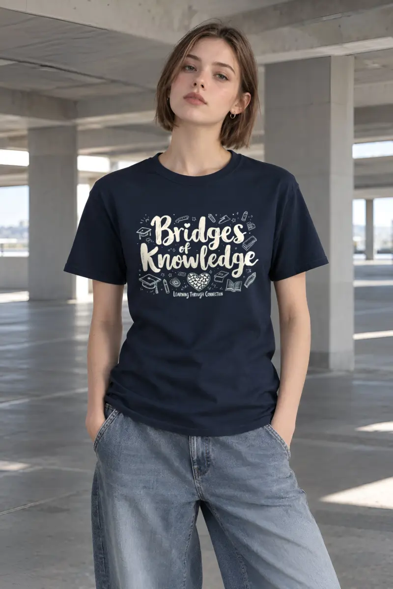 "Bridges Of Knowledge" Heavyweight Unisex Crewneck T-shirt