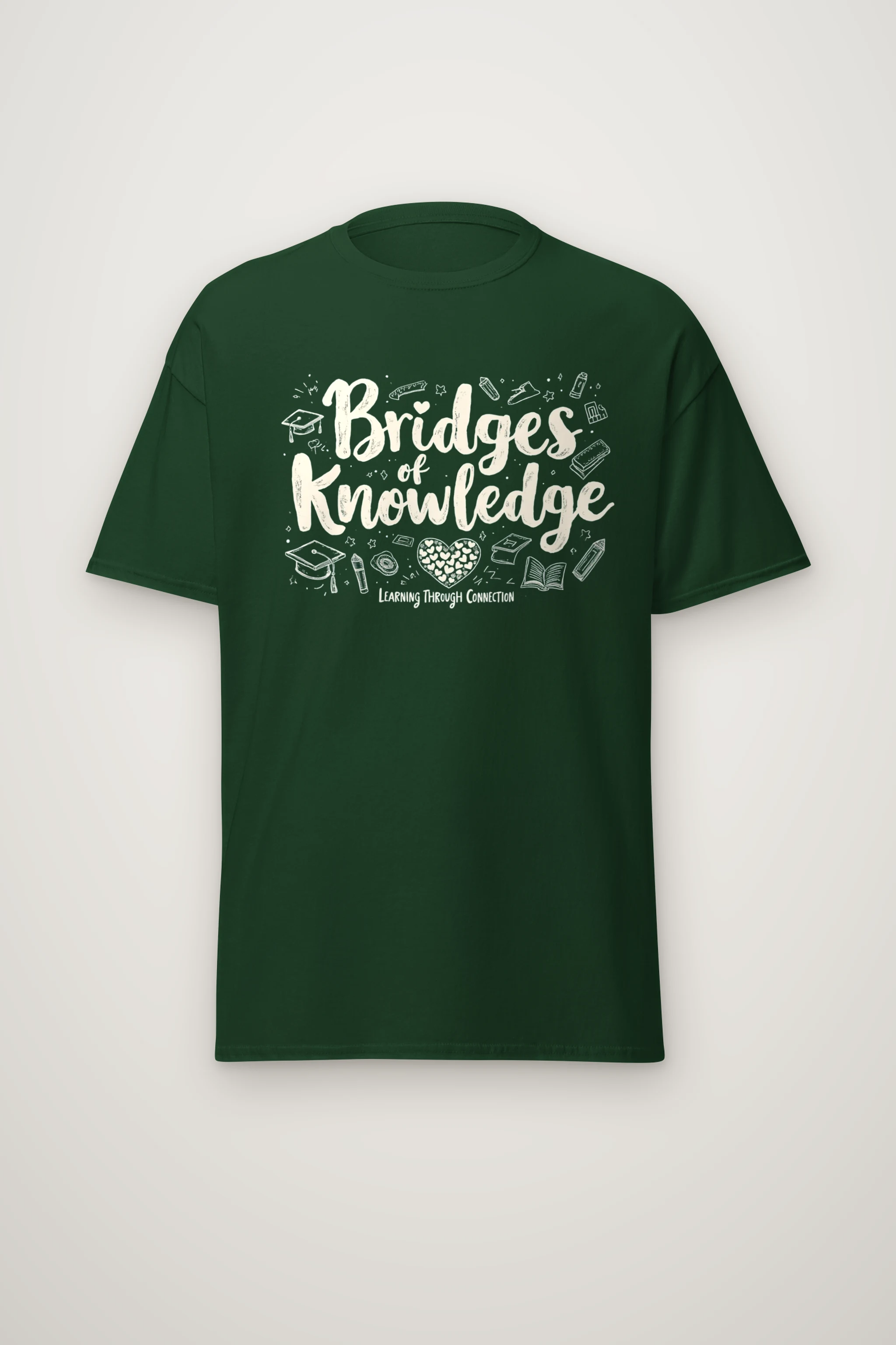 "Bridges Of Knowledge" Heavyweight Unisex Crewneck T-shirt