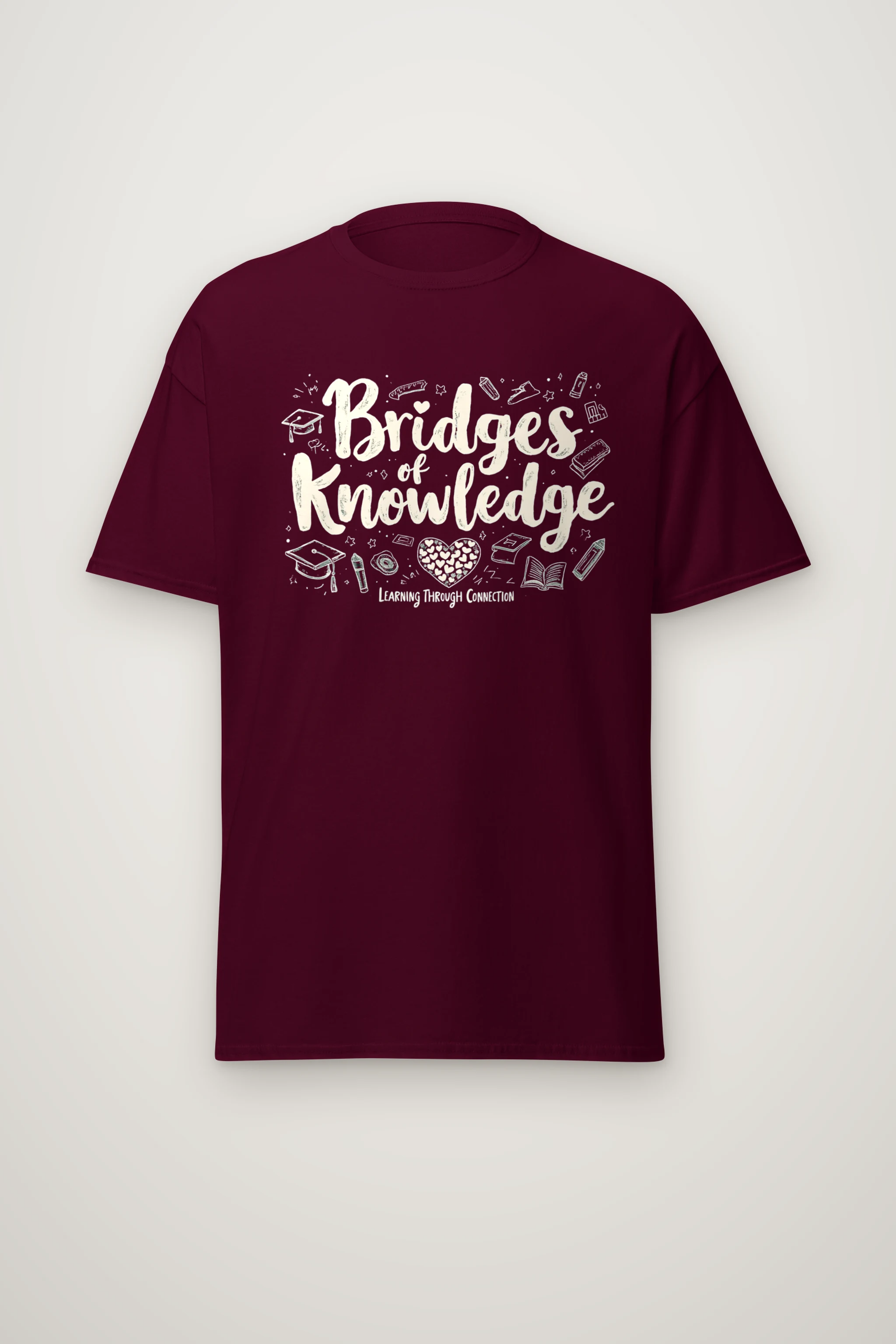 "Bridges Of Knowledge" Heavyweight Unisex Crewneck T-shirt