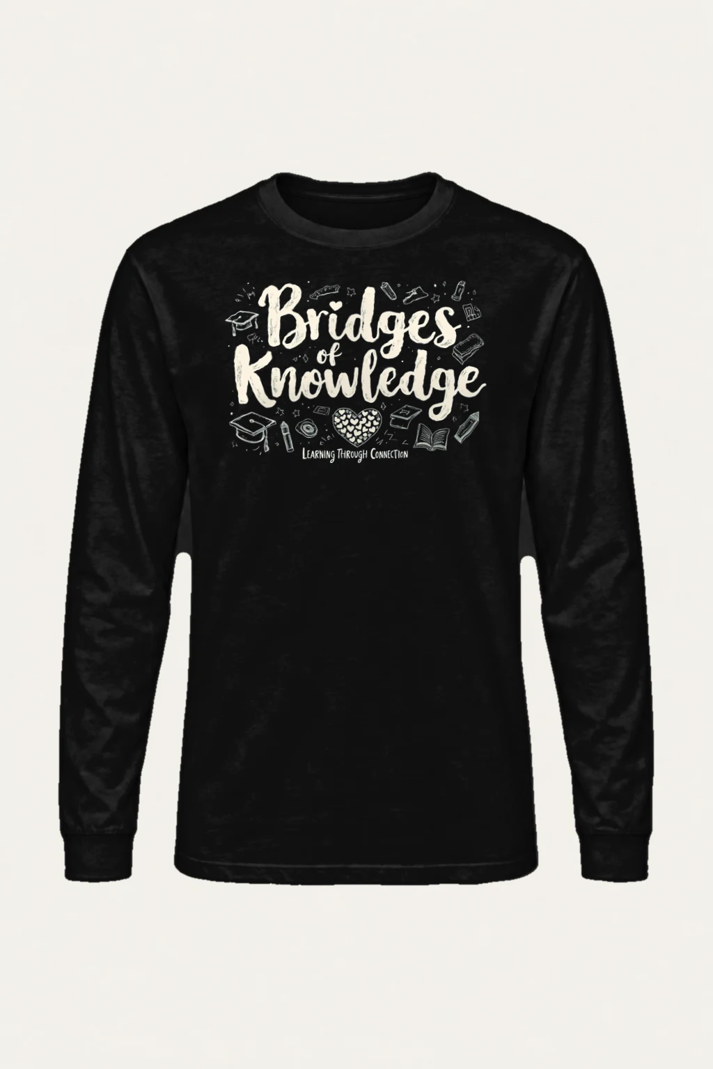 "Bridges Of Knowledge" Unisex Longsleeve T-shirt | Gildan 2400