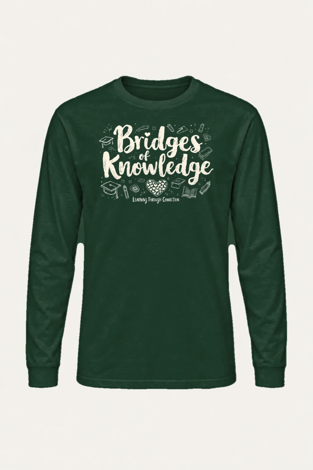 "Bridges Of Knowledge" Unisex Longsleeve T-shirt | Gildan 2400