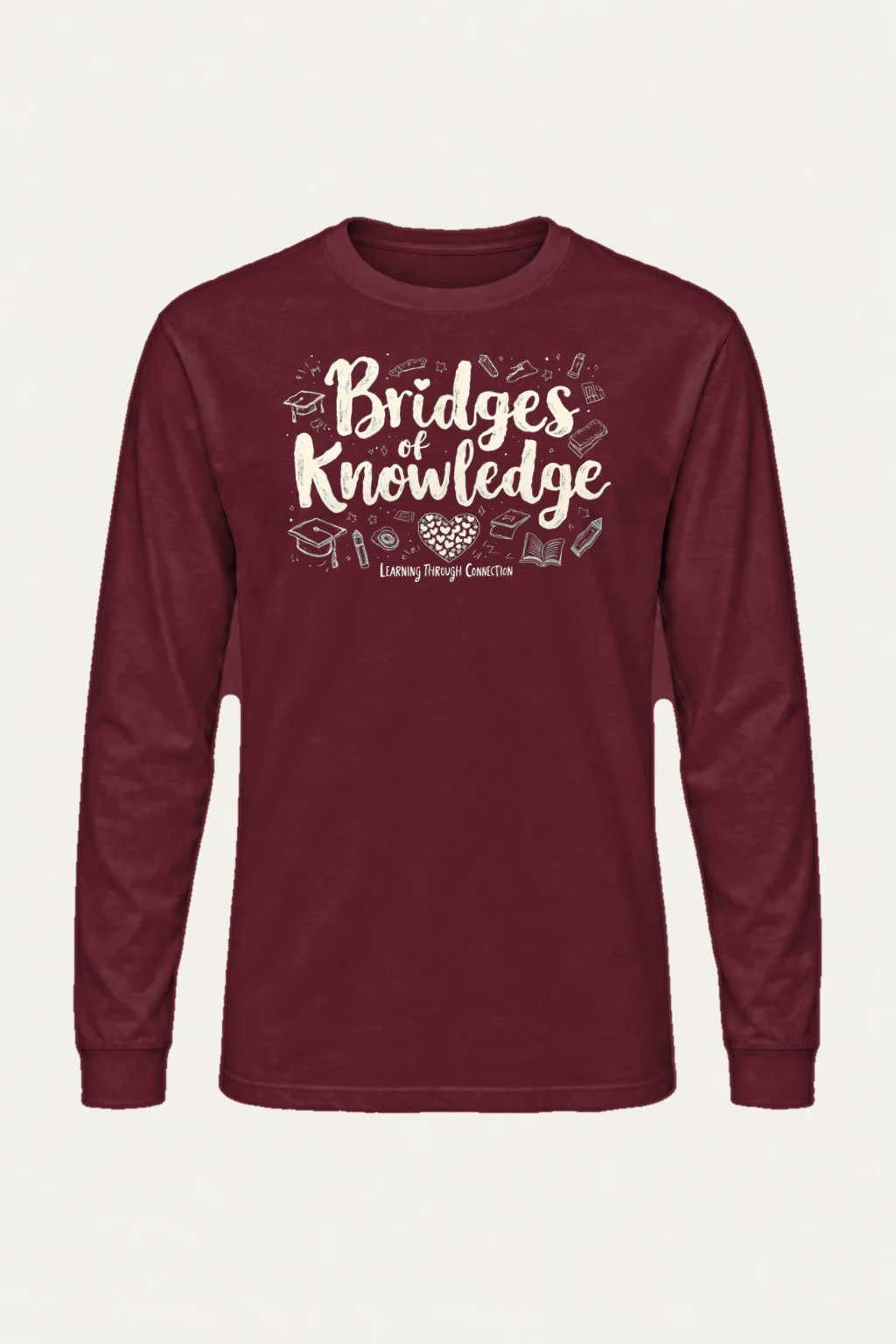 "Bridges Of Knowledge" Unisex Longsleeve T-shirt | Gildan 2400