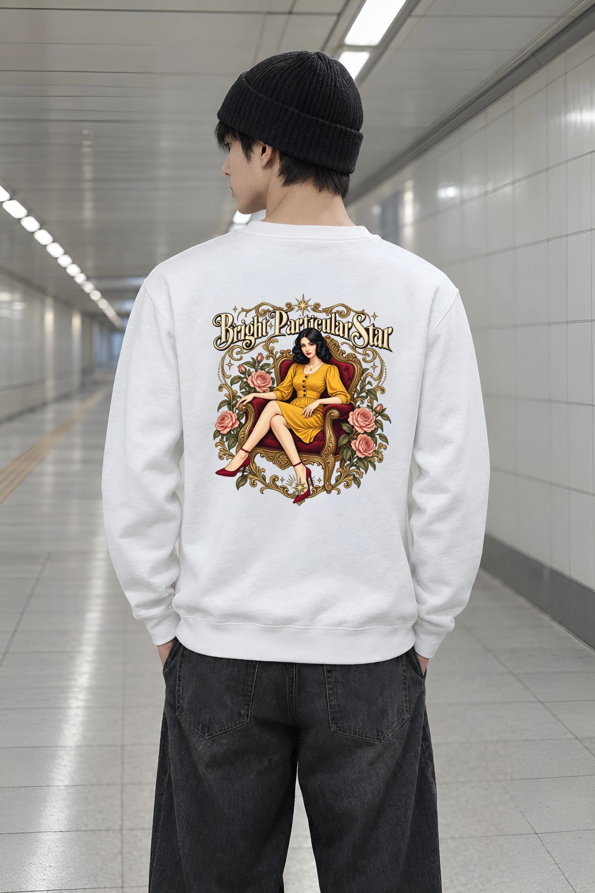"Bright Particular Star" Heavy Blend Unisex Crewneck Sweatshirt