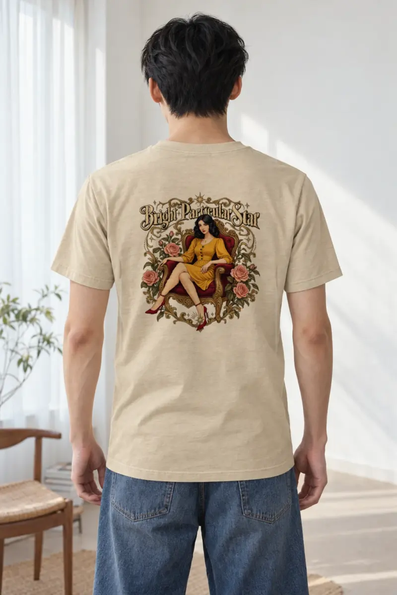 "Bright Particular Star" Heavyweight Unisex Crewneck T-shirt