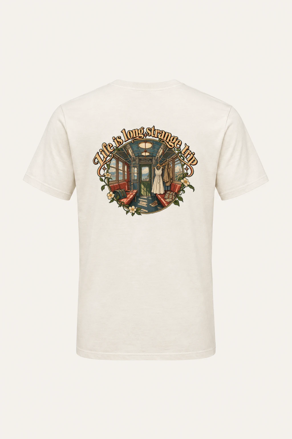 "Brighter Day Express" Heavyweight Unisex Crewneck T-shirt | Gildan 5000