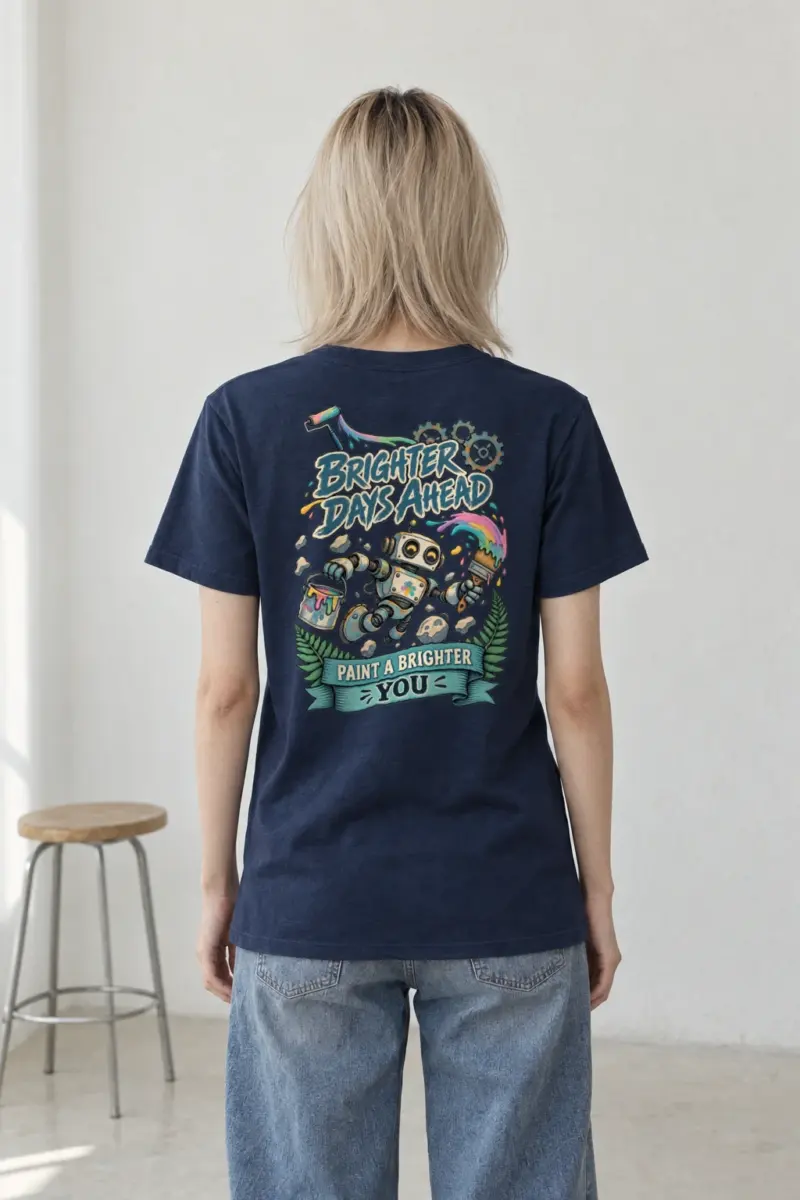 "Brighter Days Ahead" Heavyweight Unisex Crewneck T-shirt | Gildan 5000