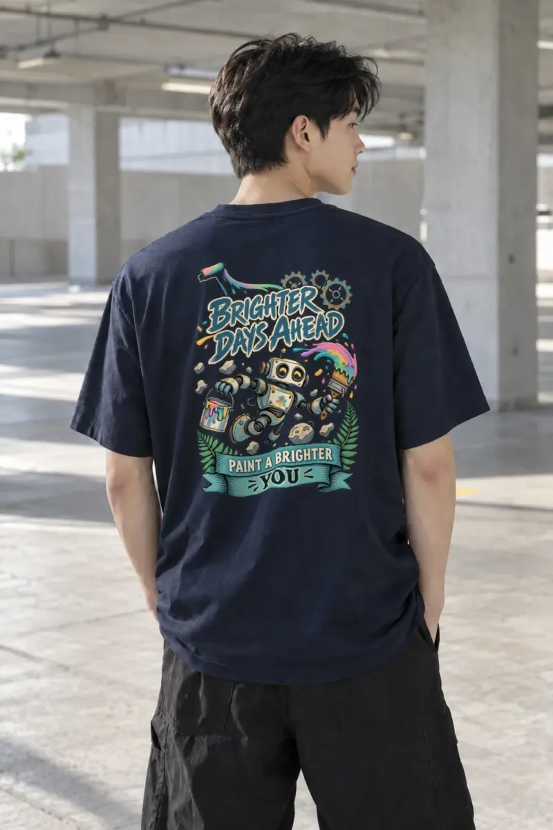 "Brighter Days Ahead" Heavyweight Unisex Crewneck T-shirt | Gildan 5000