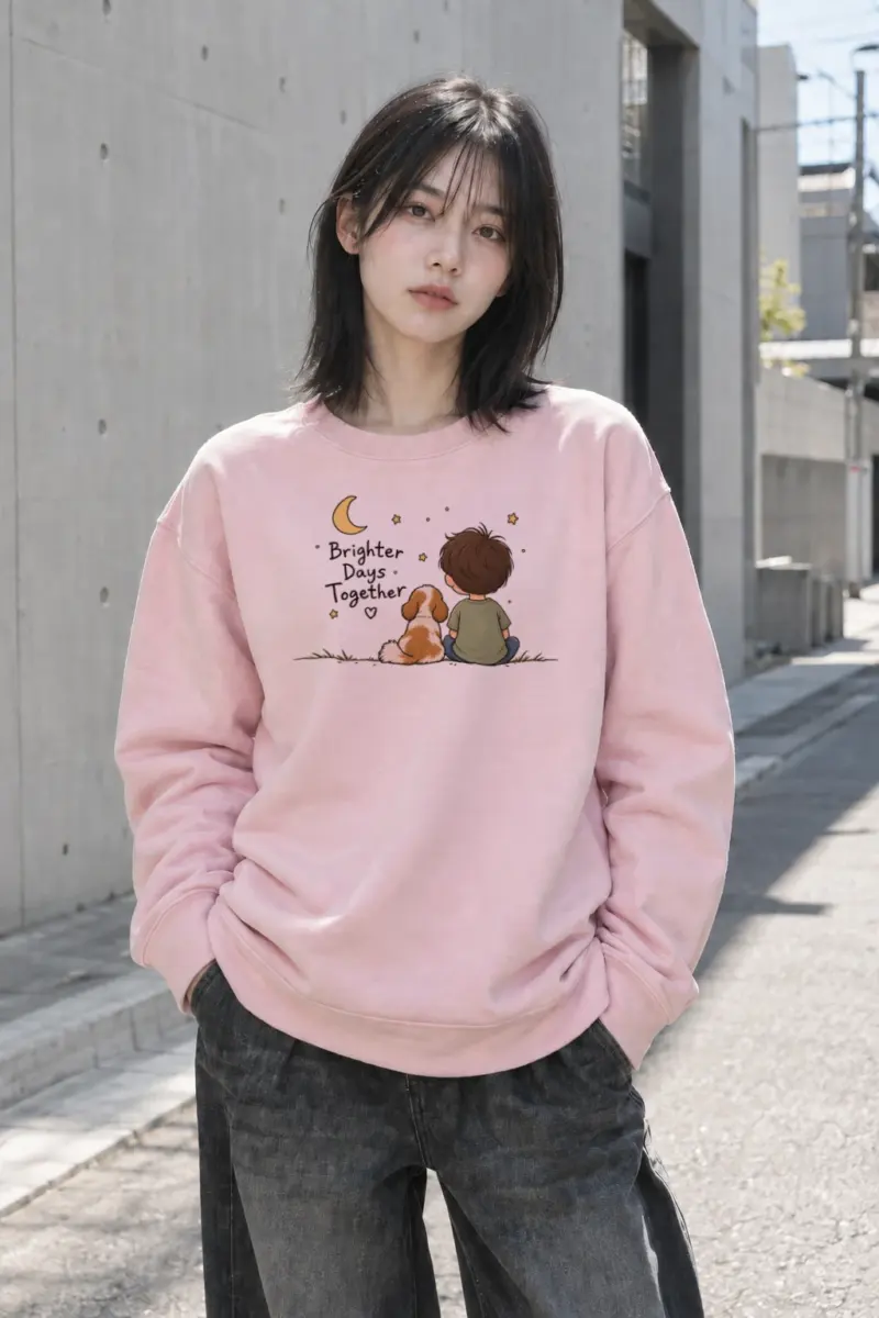 "Brighter Days Together" Heavy Blend Unisex Crewneck Sweatshirt | Gildan 18000