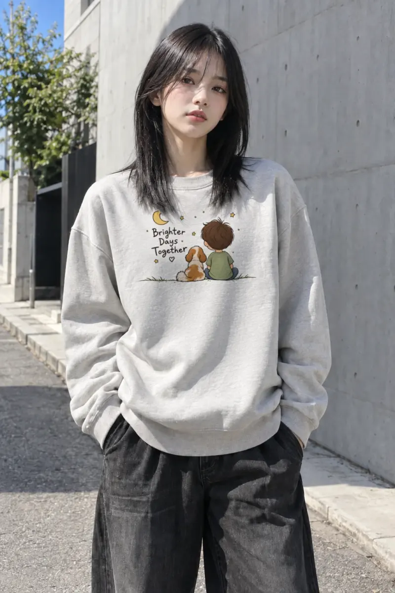 "Brighter Days Together" Heavy Blend Unisex Crewneck Sweatshirt | Gildan 18000