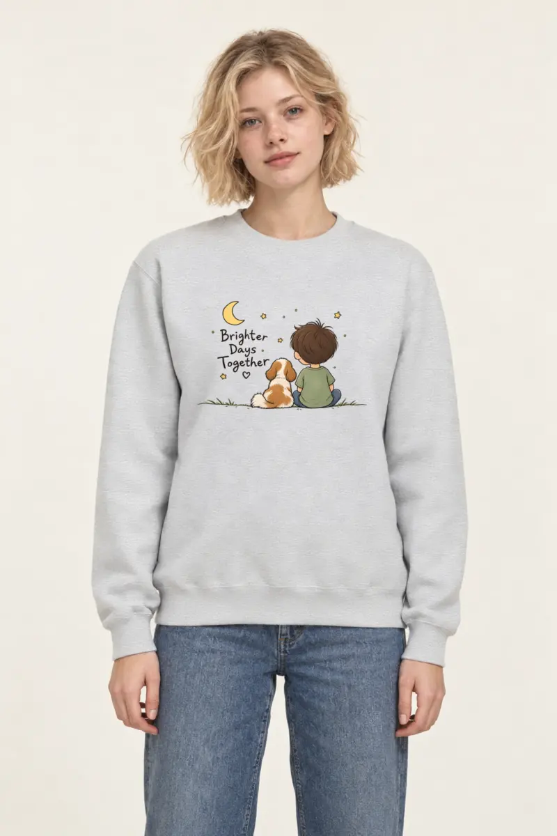"Brighter Days Together" Heavy Blend Unisex Crewneck Sweatshirt