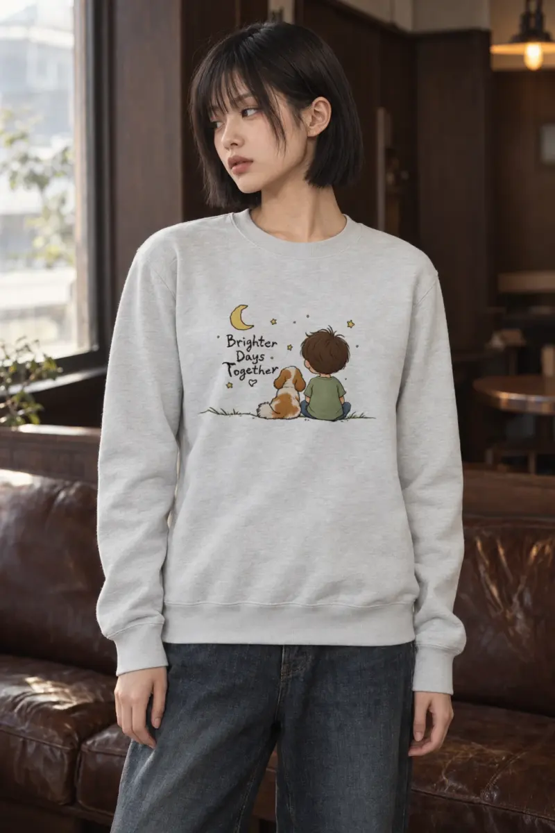 "Brighter Days Together" Heavy Blend Unisex Crewneck Sweatshirt