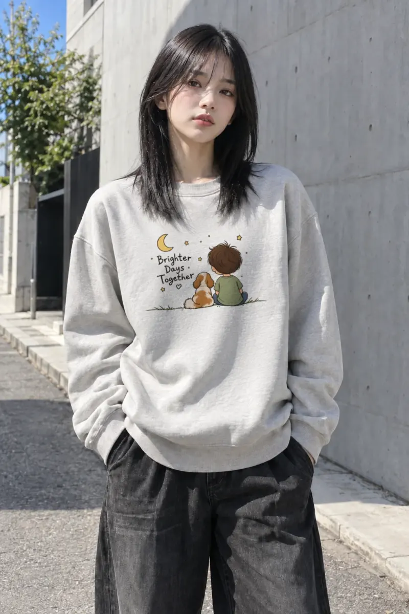 "Brighter Days Together" Heavy Blend Unisex Crewneck Sweatshirt | Gildan 18000
