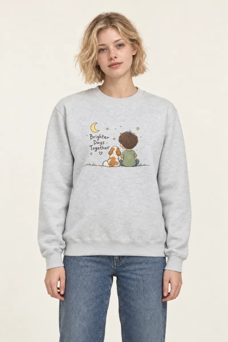 "Brighter Days Together" Heavy Blend Unisex Crewneck Sweatshirt