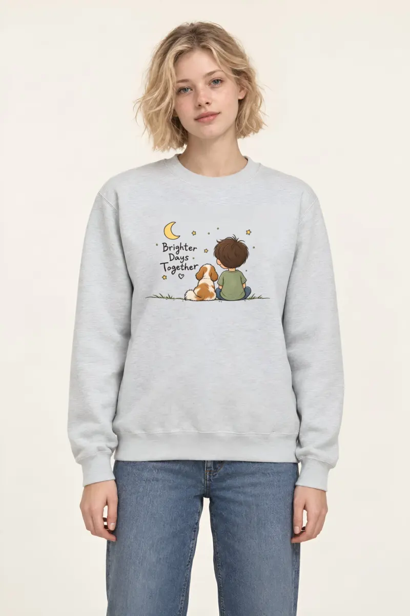 "Brighter Days Together" Heavy Blend Unisex Crewneck Sweatshirt