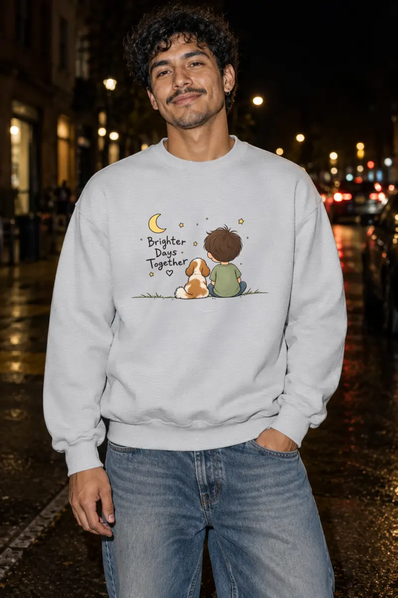 "Brighter Days Together" Heavy Blend Unisex Crewneck Sweatshirt
