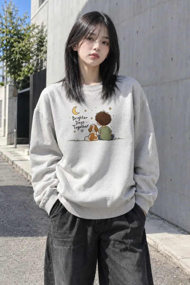 "Brighter Days Together" Heavy Blend Unisex Crewneck Sweatshirt | Gildan 18000