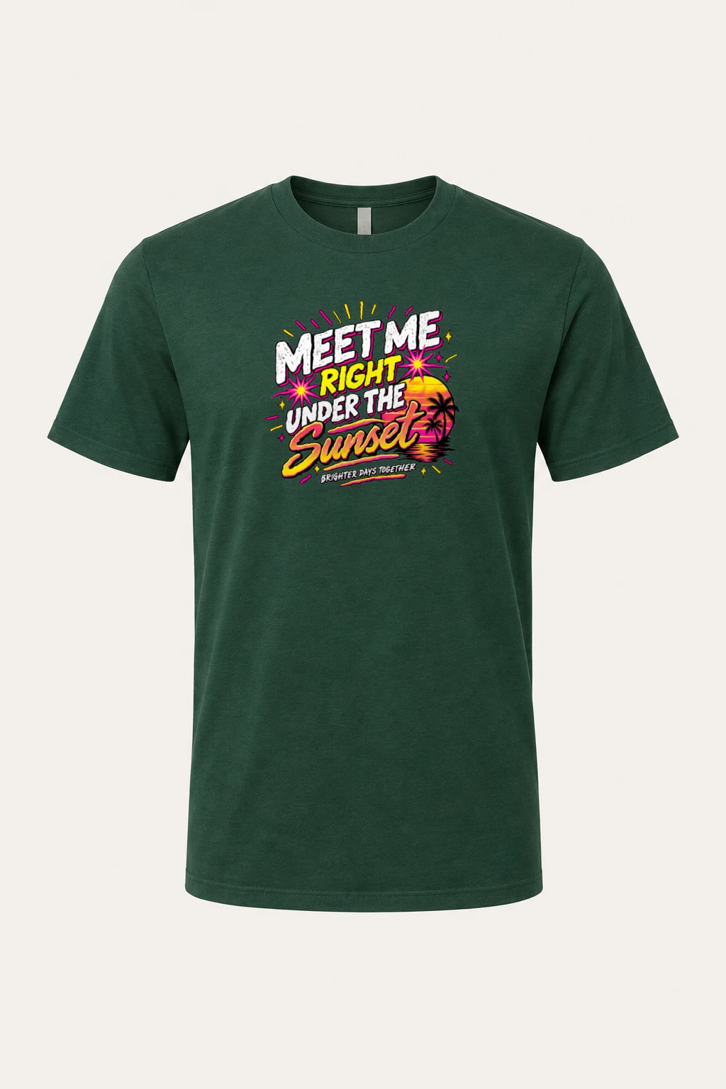 "Brighter Days Together" Heavyweight Unisex Crewneck T-shirt | Gildan 5000