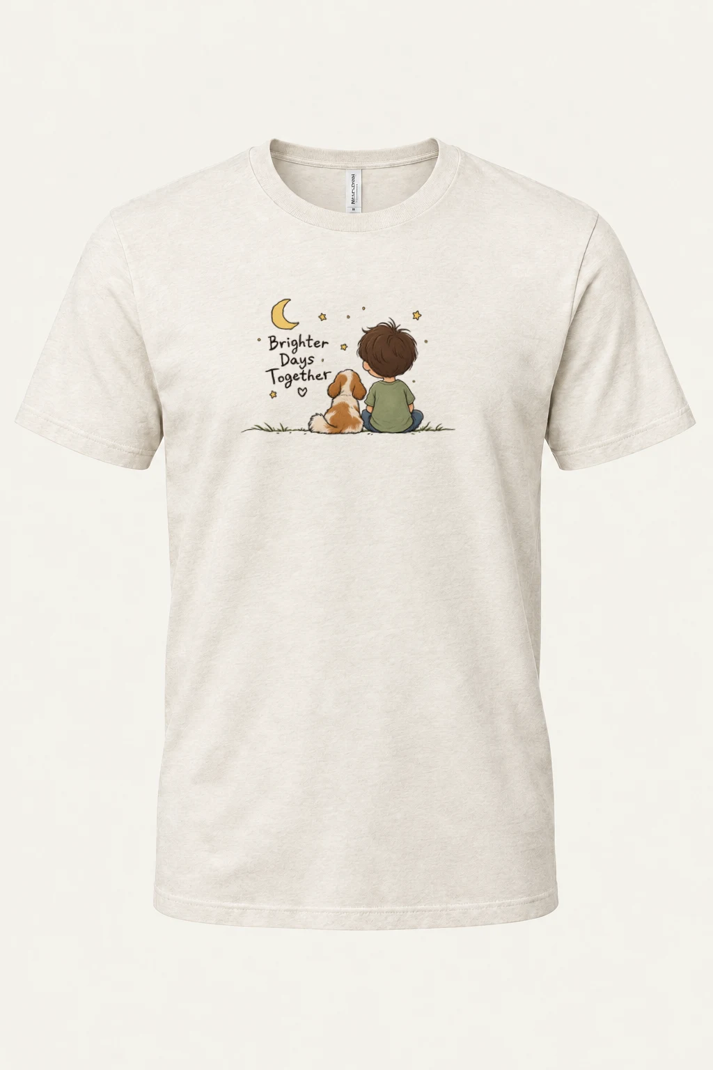 "Brighter Days Together" Heavyweight Unisex Crewneck T-shirt | Gildan 5000