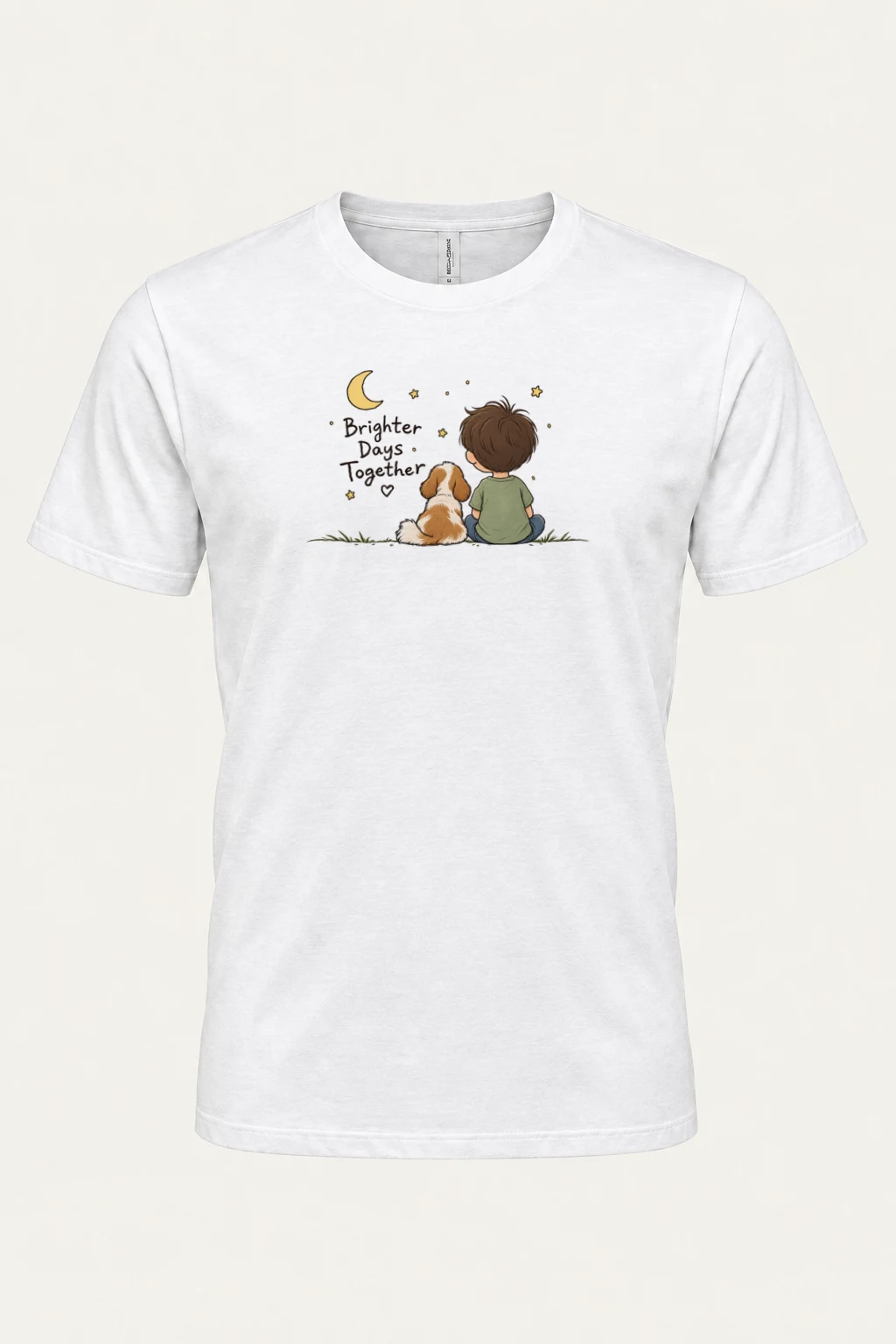 "Brighter Days Together" Heavyweight Unisex Crewneck T-shirt | Gildan 5000