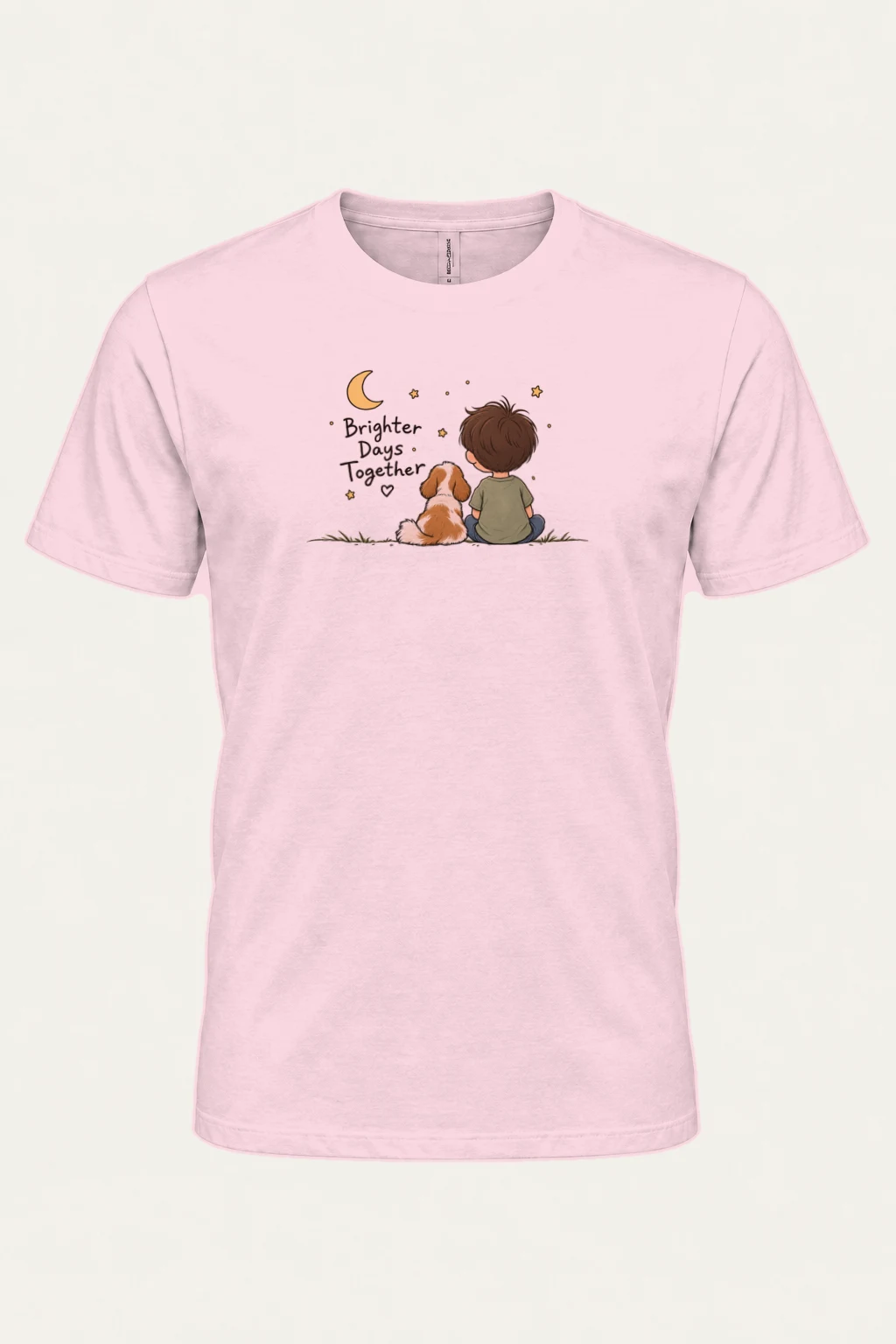 "Brighter Days Together" Heavyweight Unisex Crewneck T-shirt | Gildan 5000