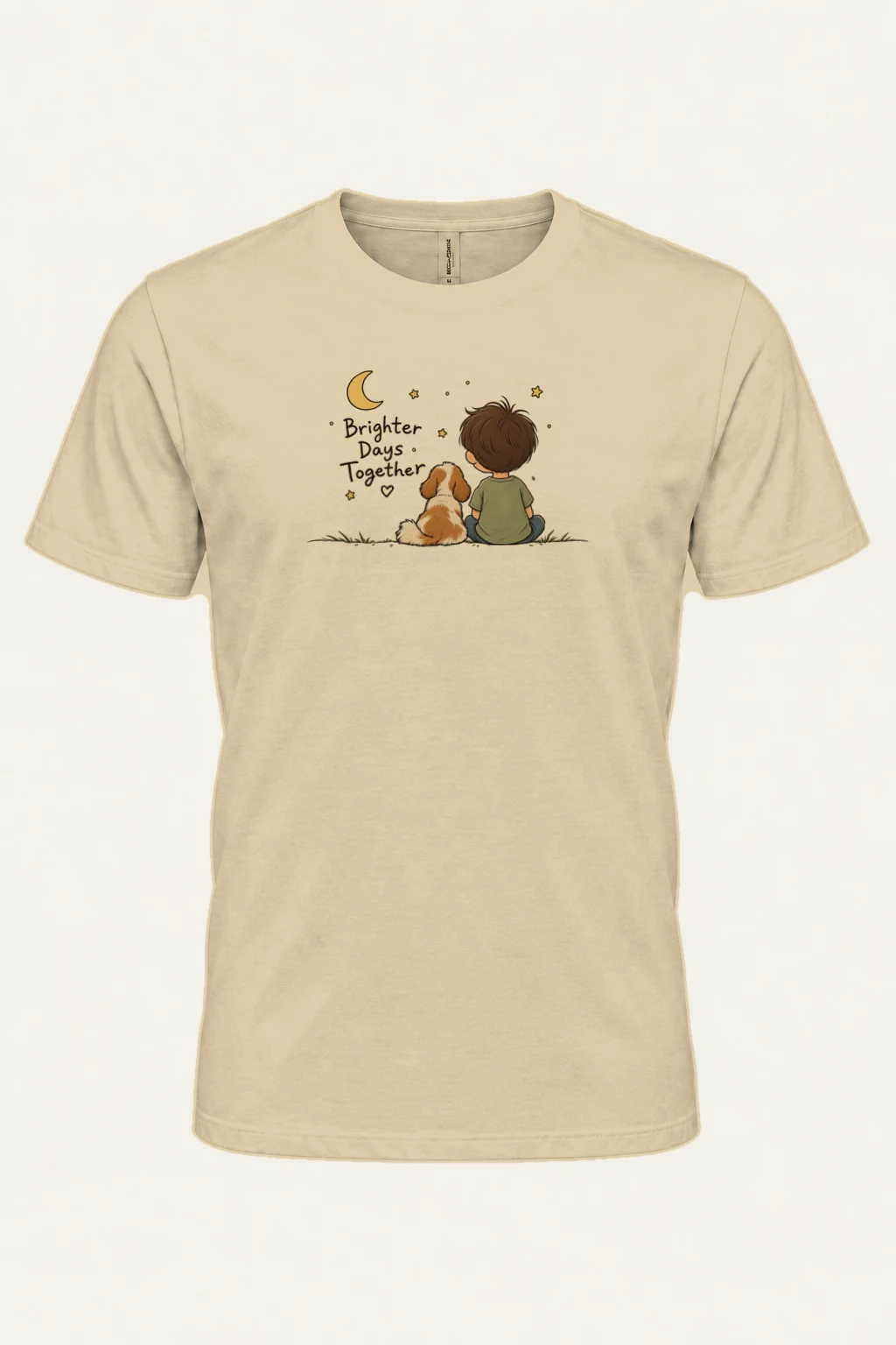 "Brighter Days Together" Heavyweight Unisex Crewneck T-shirt | Gildan 5000