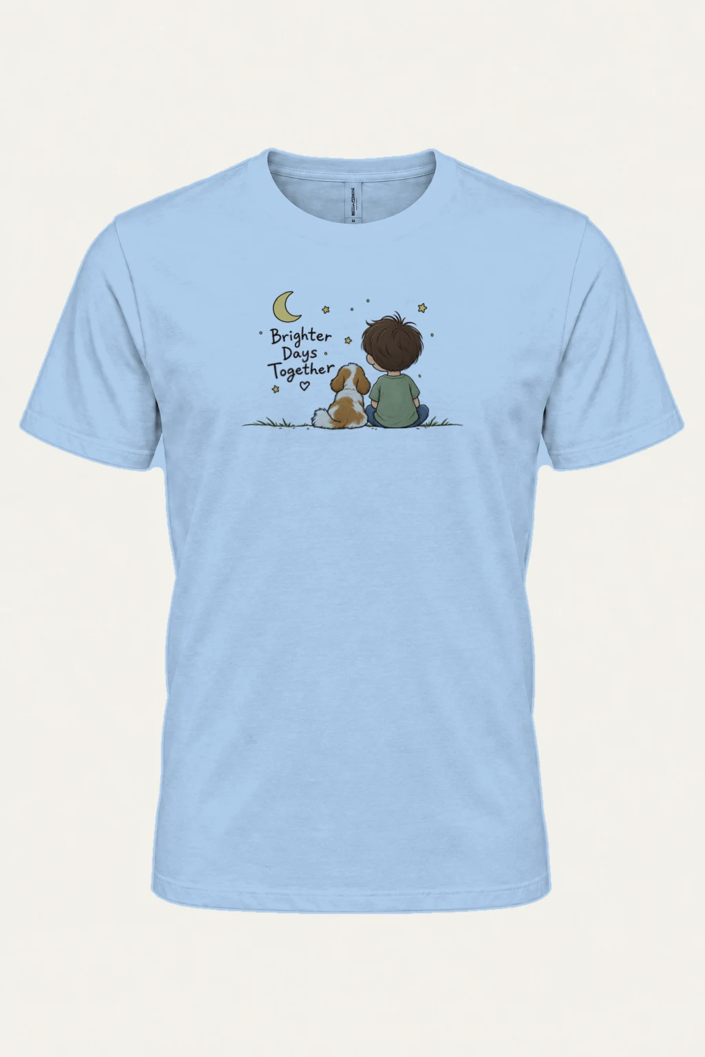 "Brighter Days Together" Heavyweight Unisex Crewneck T-shirt | Gildan 5000