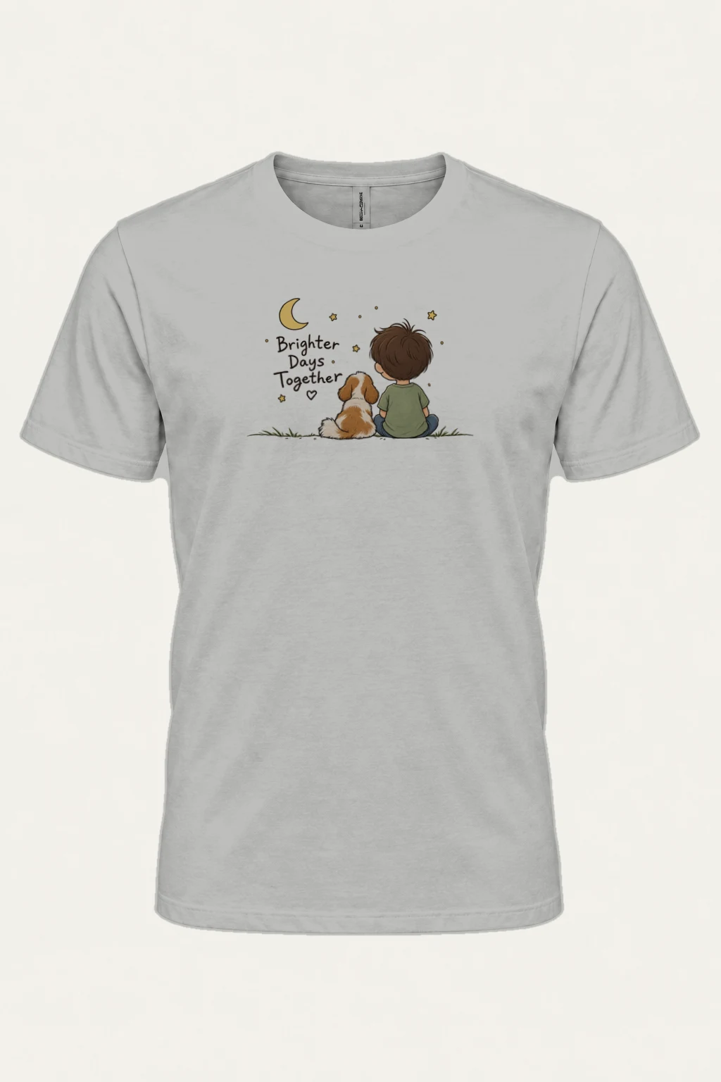 "Brighter Days Together" Heavyweight Unisex Crewneck T-shirt | Gildan 5000