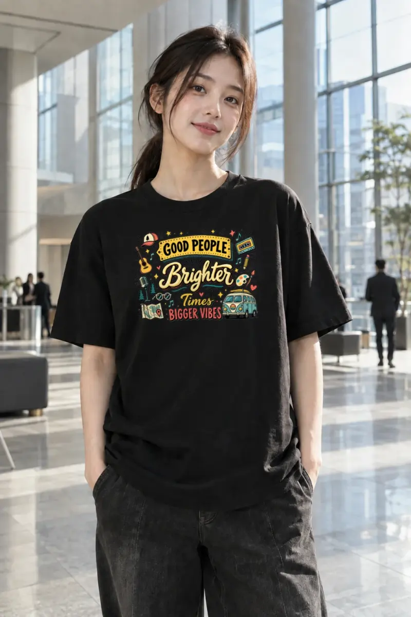"Brighter Times" Heavyweight Unisex Crewneck T-shirt | Gildan 5000