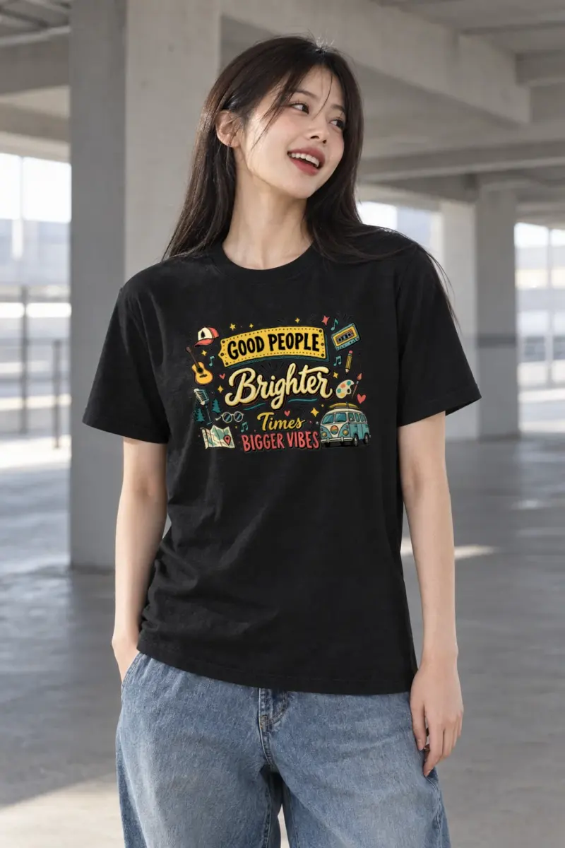 "Brighter Times" Heavyweight Unisex Crewneck T-shirt