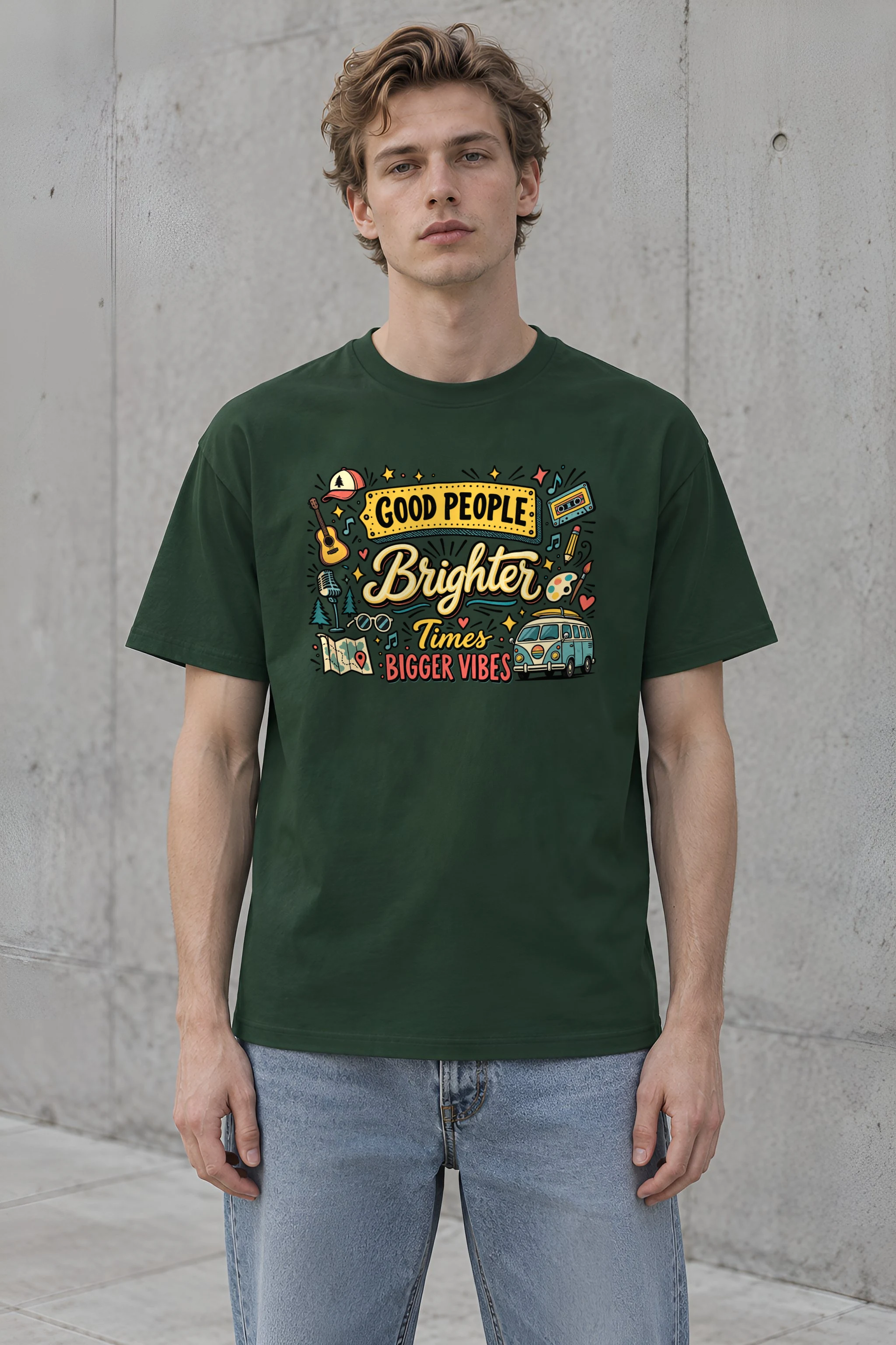 "Brighter Times" Heavyweight Unisex Crewneck T-shirt