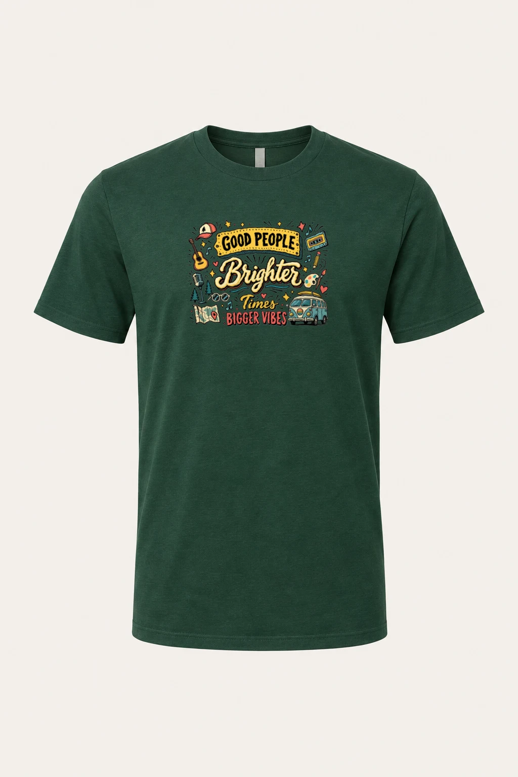 "Brighter Times" Heavyweight Unisex Crewneck T-shirt | Gildan 5000
