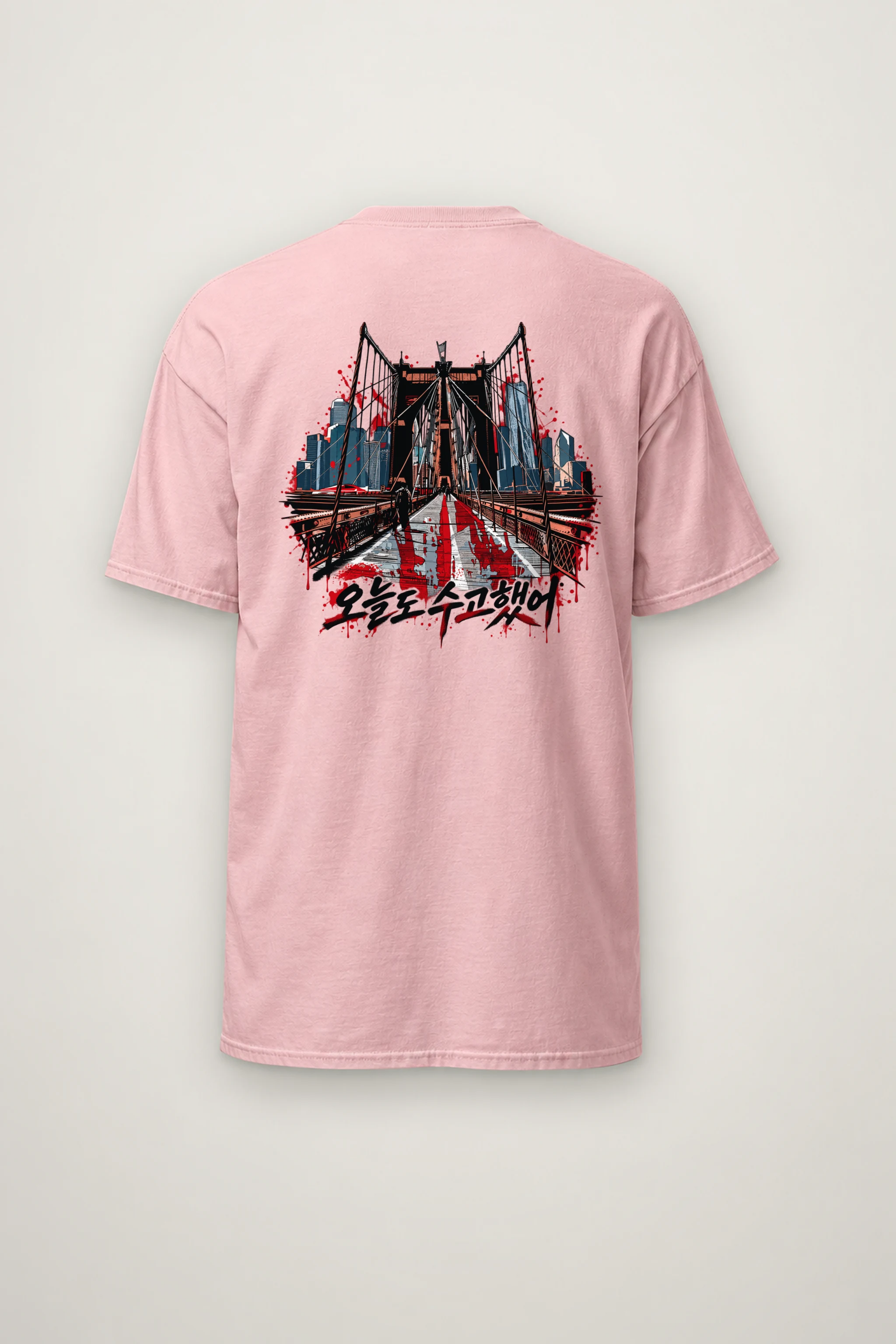 "Brooklyn After Hours" Heavyweight Unisex Crewneck T-shirt