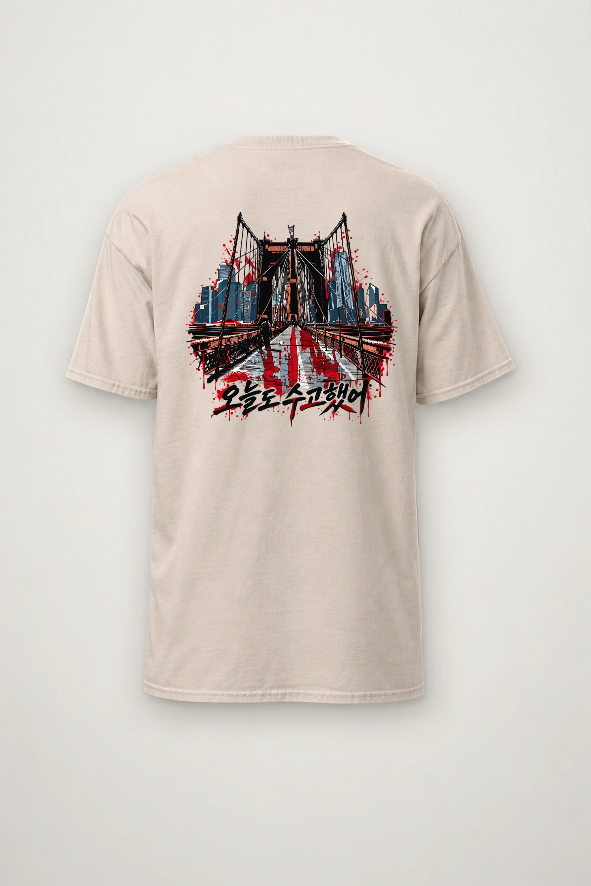 "Brooklyn After Hours" Heavyweight Unisex Crewneck T-shirt