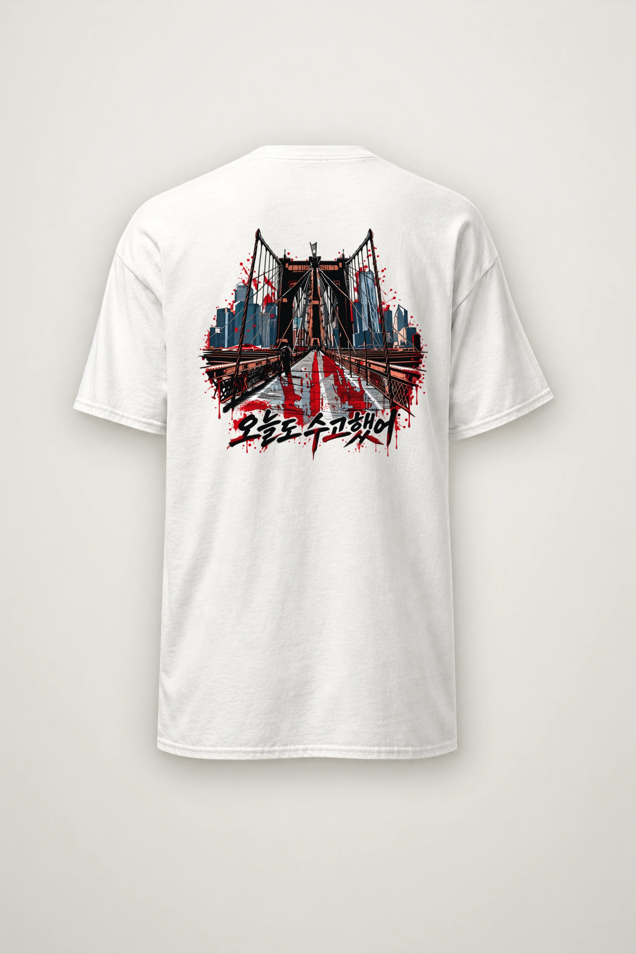 "Brooklyn After Hours" Heavyweight Unisex Crewneck T-shirt