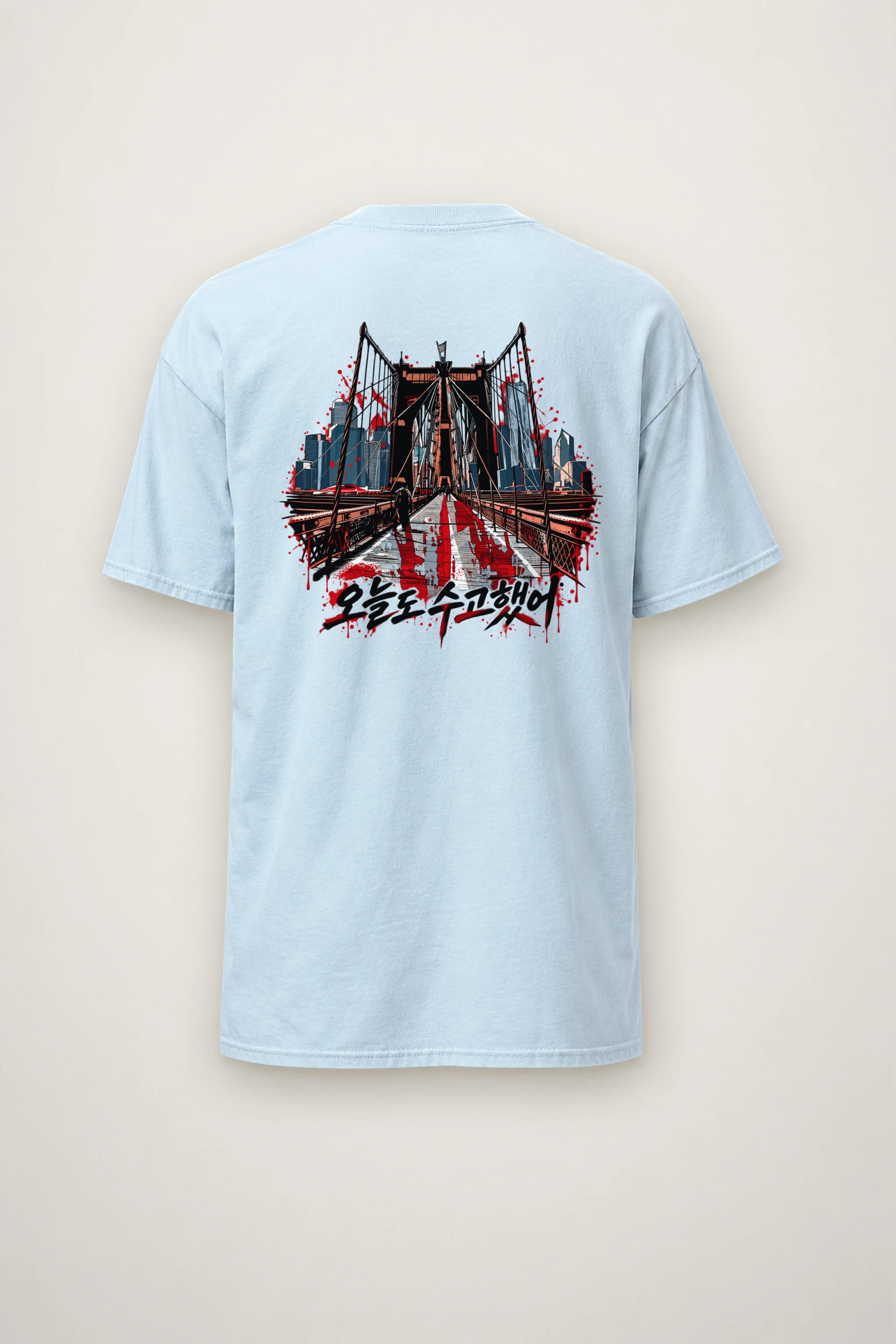 "Brooklyn After Hours" Heavyweight Unisex Crewneck T-shirt