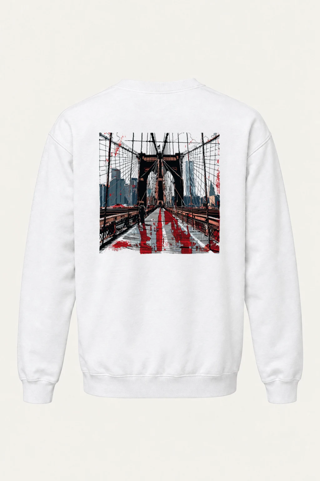 "Brooklyn Bridge" Heavy Blend Unisex Crewneck Sweatshirt | Gildan 18000
