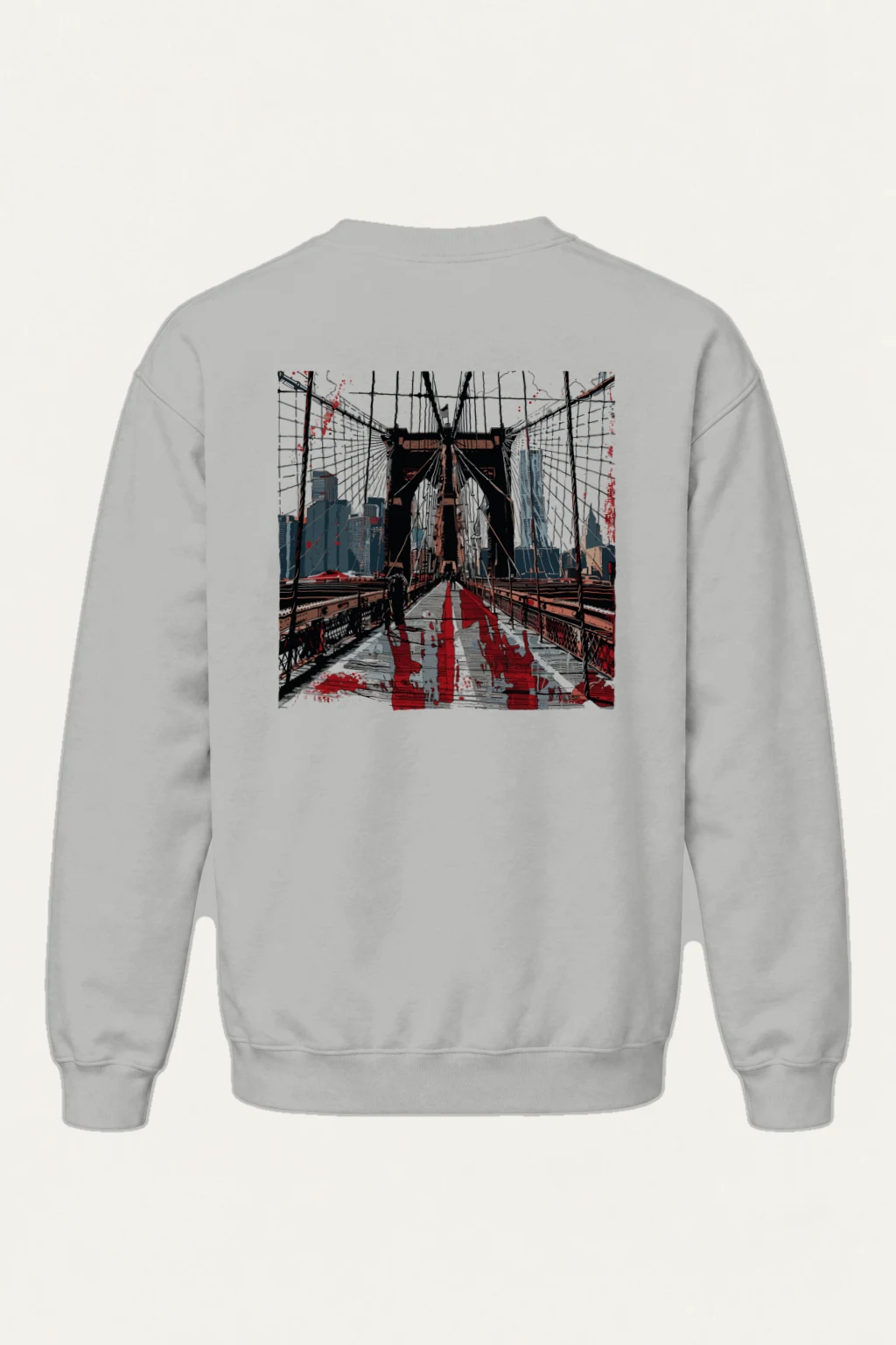 "Brooklyn Bridge" Heavy Blend Unisex Crewneck Sweatshirt | Gildan 18000