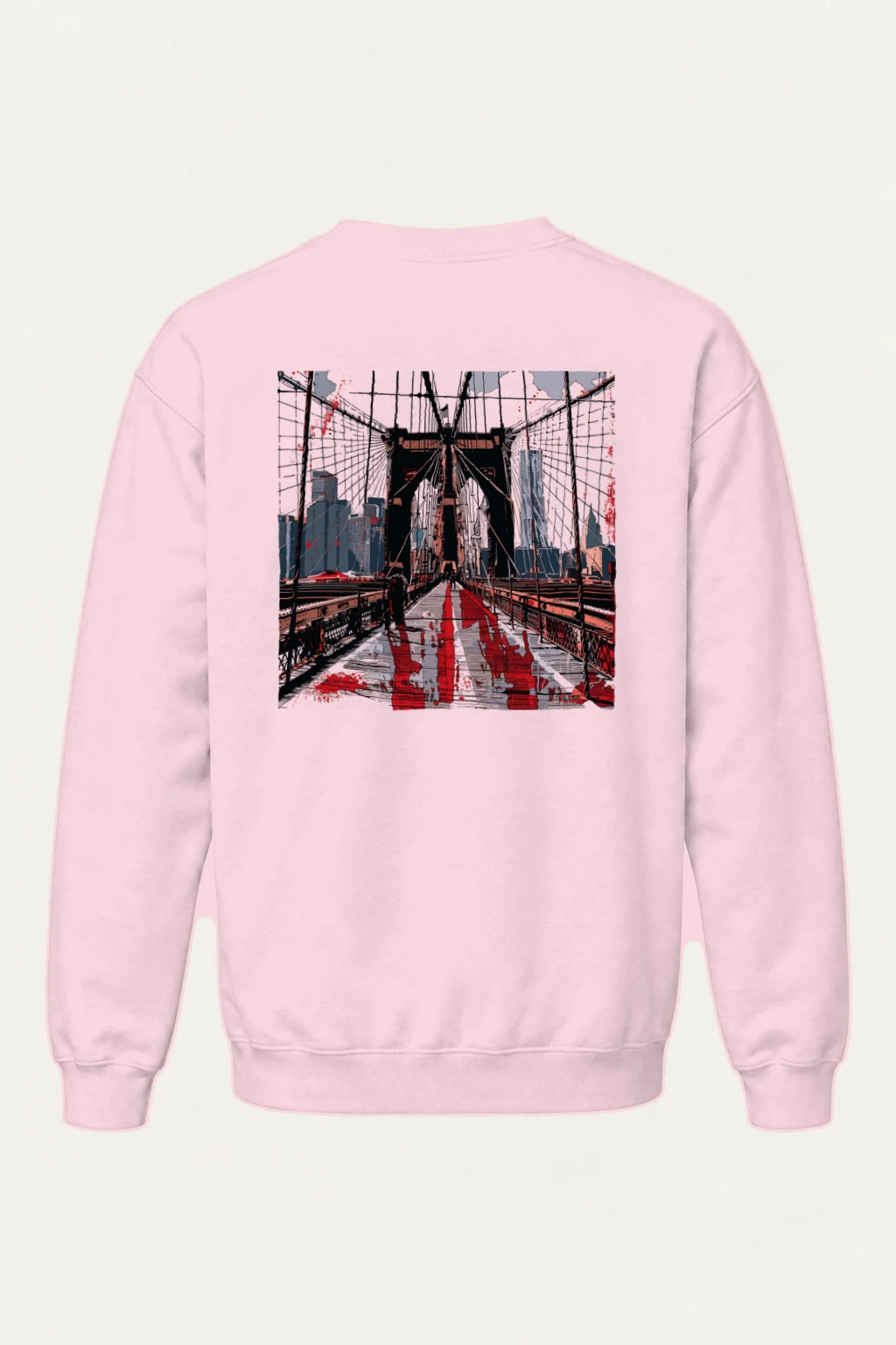 "Brooklyn Bridge Walk" Heavy Blend Unisex Crewneck Sweatshirt | Gildan 18000