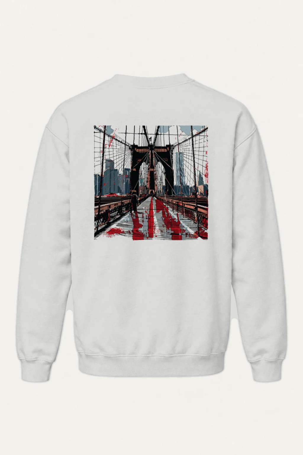 "Brooklyn Bridge Walk" Heavy Blend Unisex Crewneck Sweatshirt | Gildan 18000