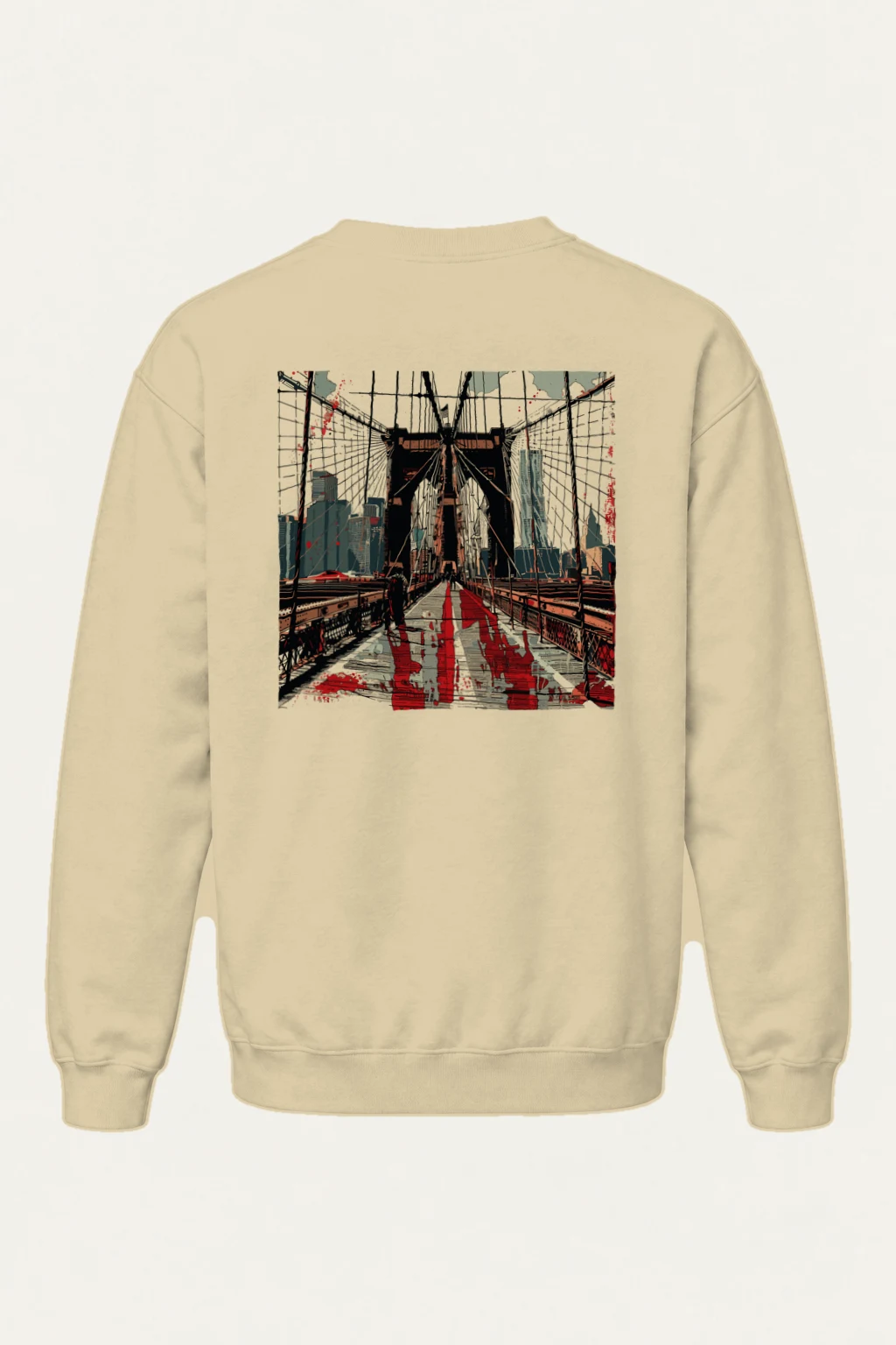 "Brooklyn Bridge Walk" Heavy Blend Unisex Crewneck Sweatshirt | Gildan 18000