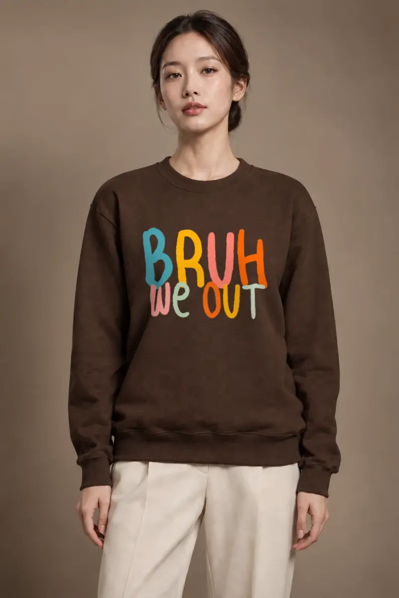 "Bruh We Out" Heavy Blend Unisex Crewneck Sweatshirt | Gildan 18000
