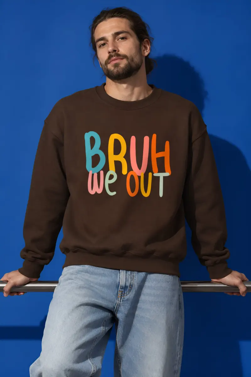 "Bruh We Out" Heavy Blend Unisex Crewneck Sweatshirt