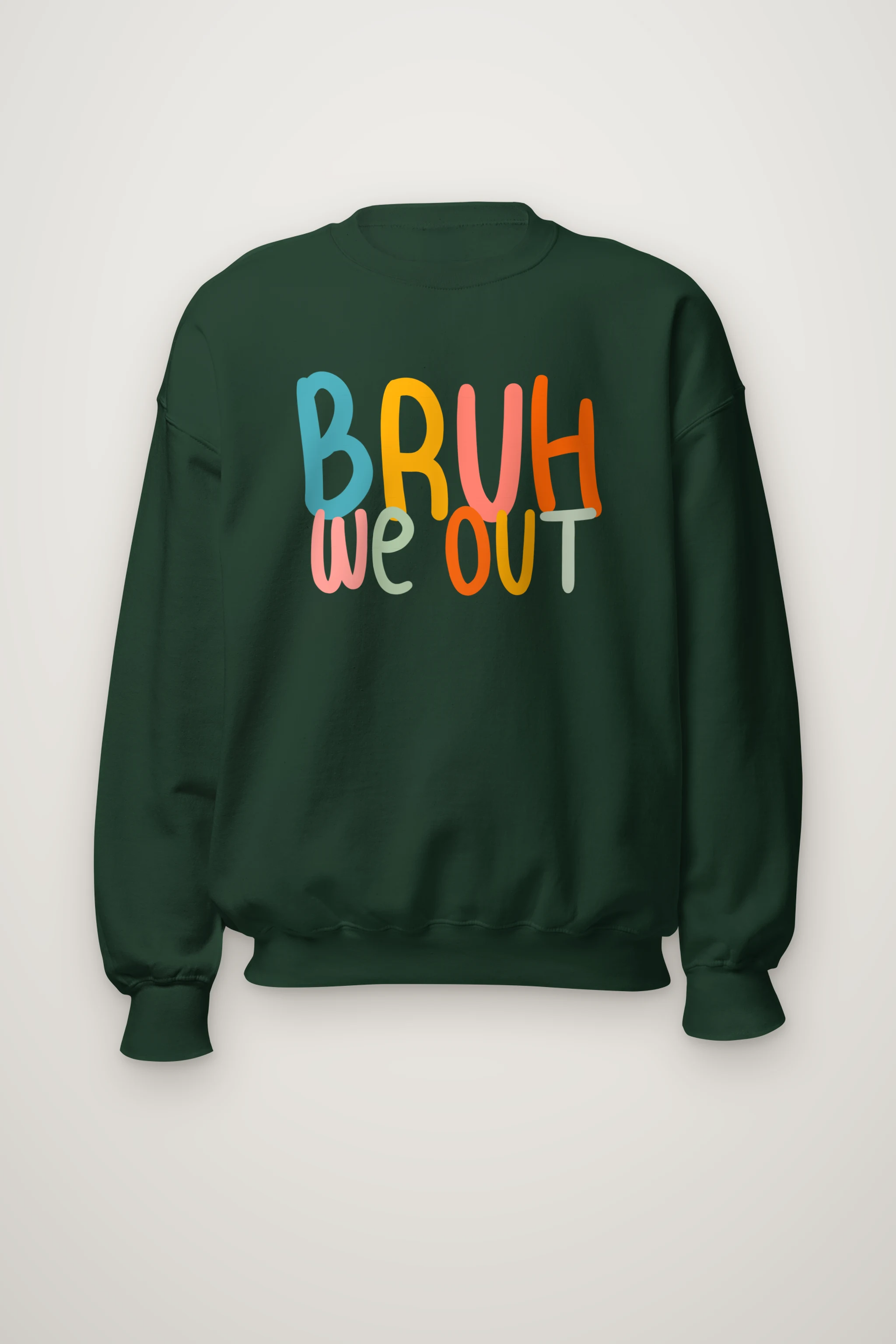 "Bruh We Out" Heavy Blend Unisex Crewneck Sweatshirt