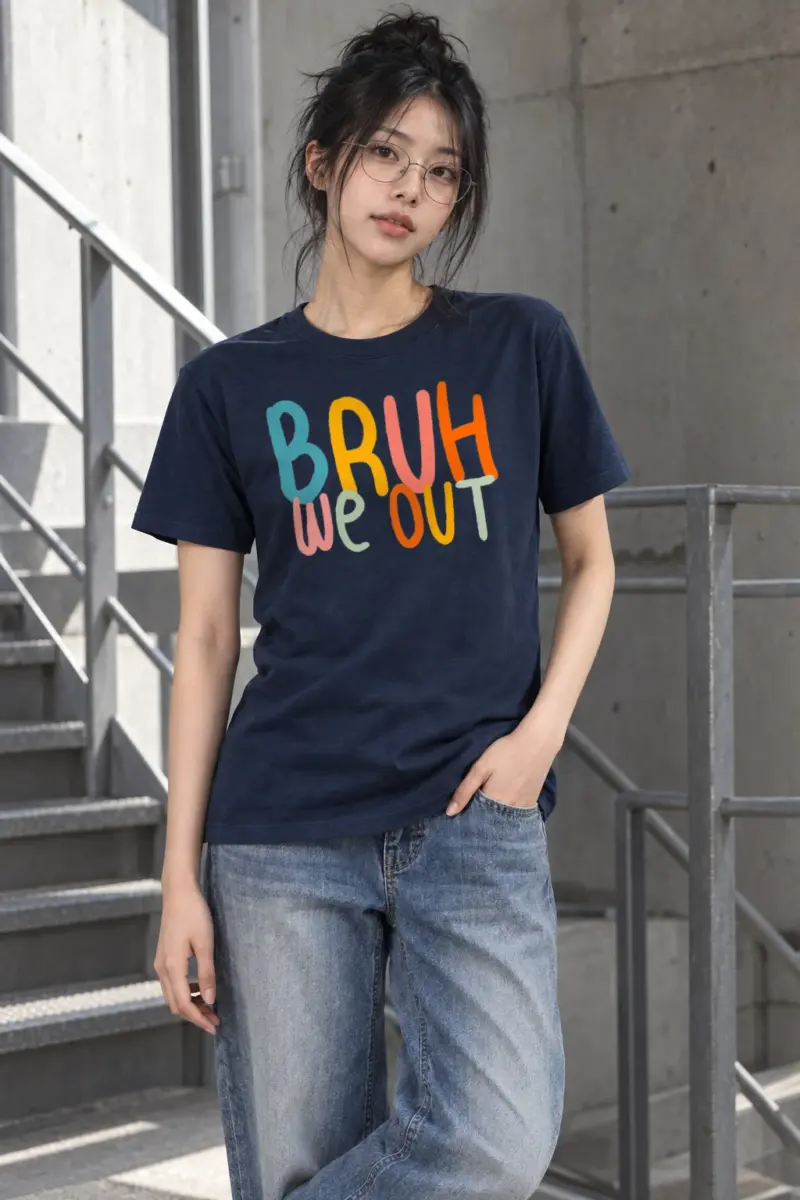 "Bruh We Out" Heavyweight Unisex Crewneck T-shirt