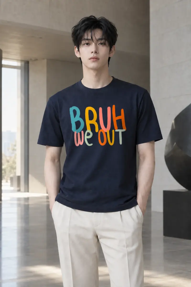 "Bruh We Out" Heavyweight Unisex Crewneck T-shirt